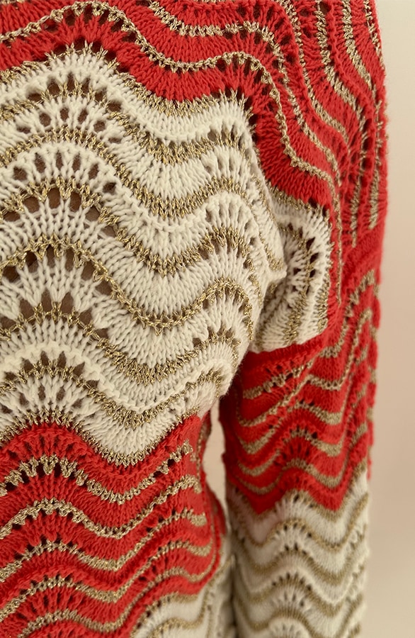 Lurex Detailed Top Longsleeve Koraal 2.0 – shoparchief, foto 4