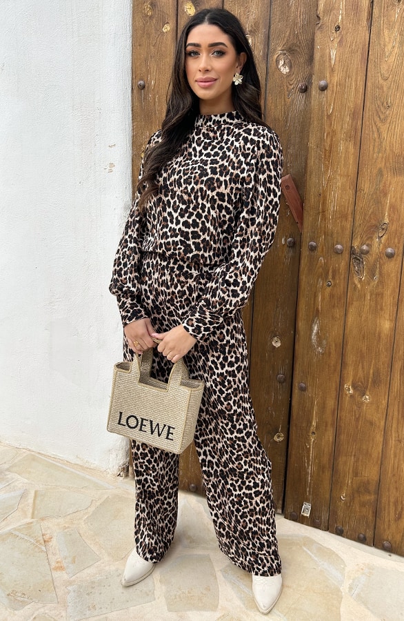 Mila Pantalon Leopard Zwart Tall – shoparchief, foto 5