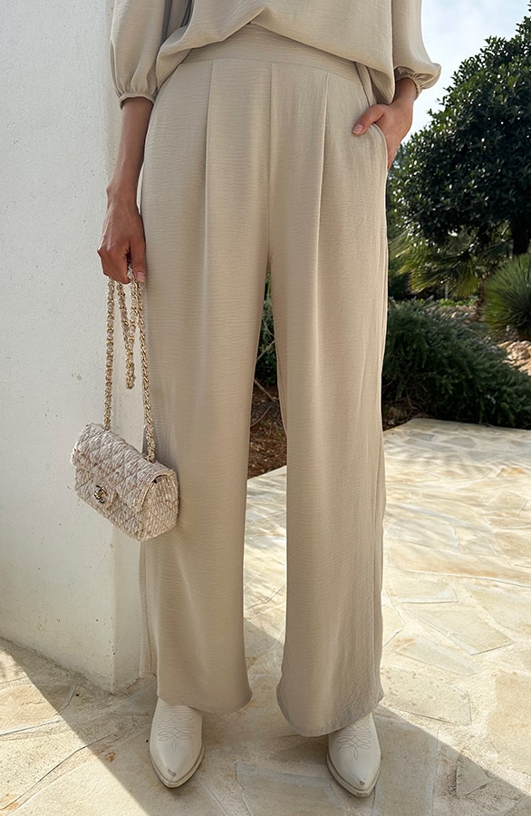 Mila Pantalon Beige Petite – broeken