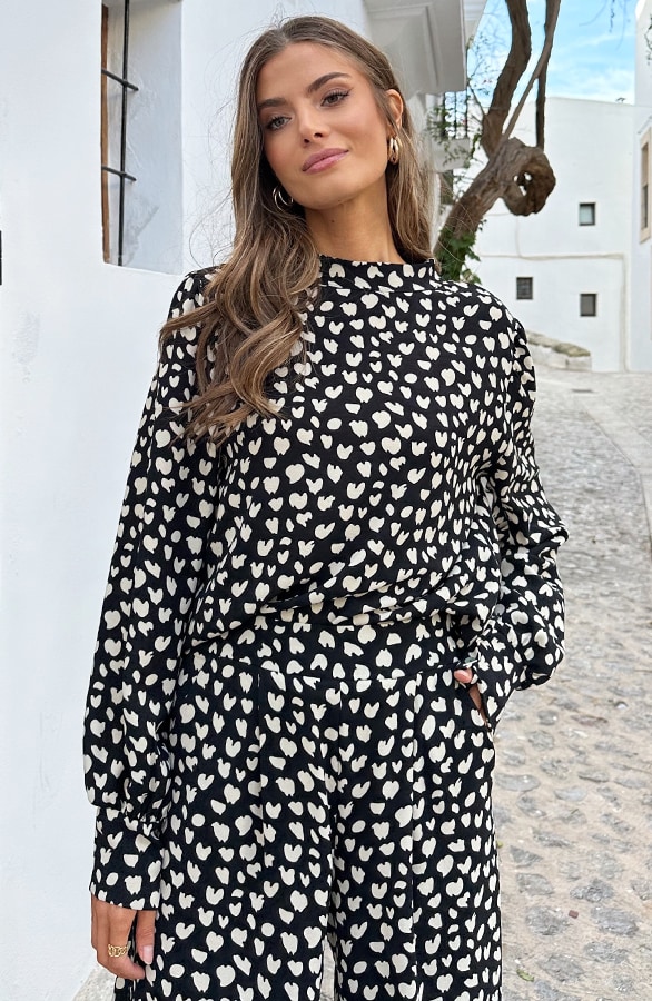 Mila Pantalon Cheetah Zwart Regular – shoparchief, foto 4