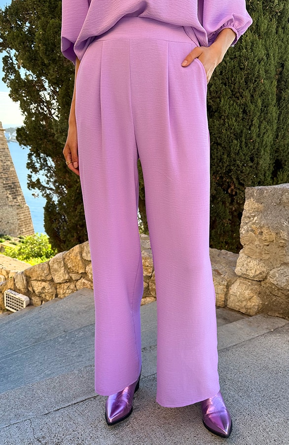 Mila Pantalon Lila Regular – broeken