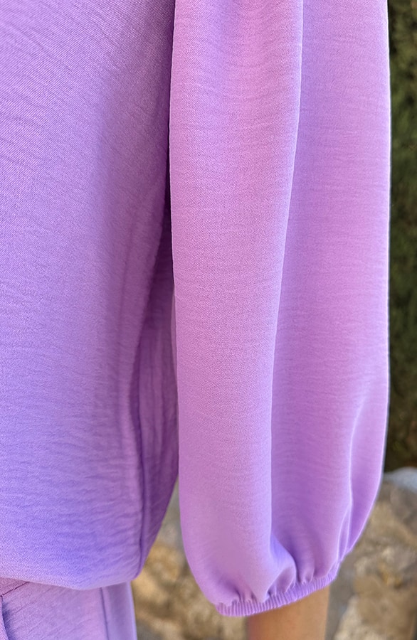 Mila Puff Sleeve Top Lila – tops, foto 6
