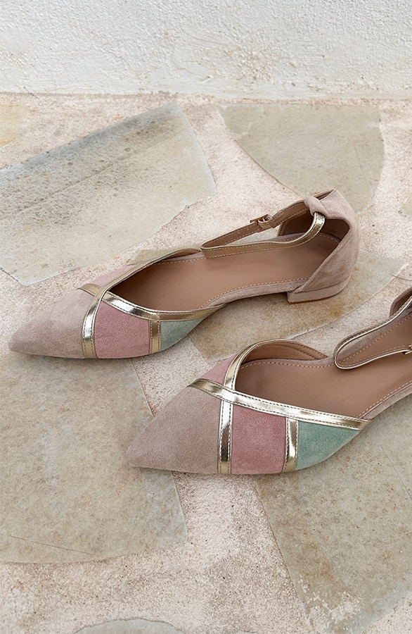 Pastel Sandalen Dames Goud – shoparchief, foto 2