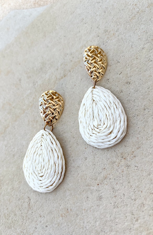 Raffia Oorbellen Goud – shoparchief