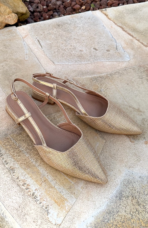 Raffia Slingback Gold – shoparchief, foto 2