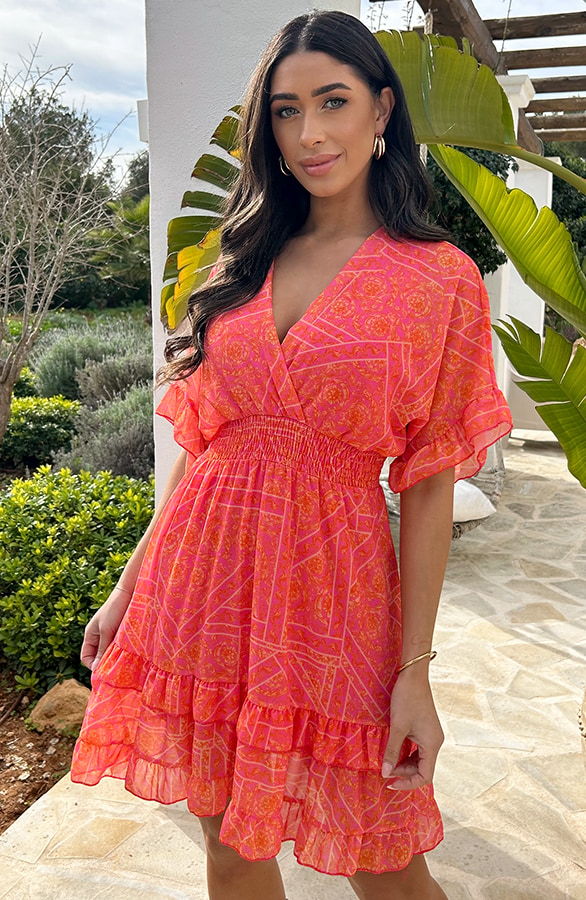 Ruffle Laagjes Jurk Flower Bomb – shoparchief