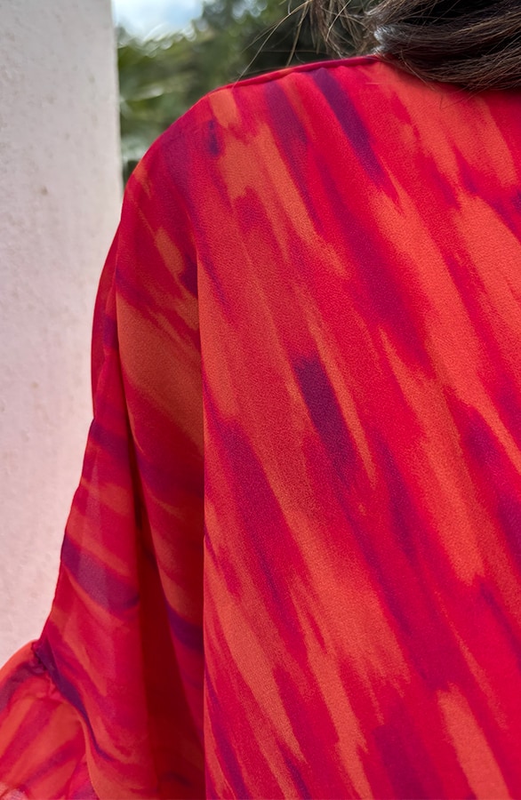 Ruffle Laagjes Jurk On Fire – shoparchief, foto 11