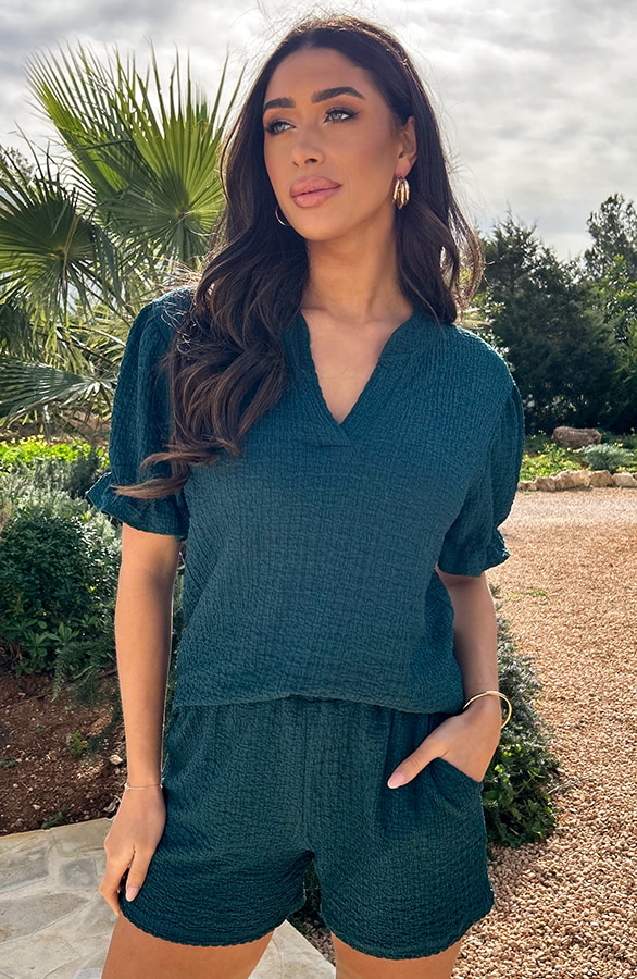 Smocked Short Sevilla Petrol 2.0 – shoparchief, foto 4