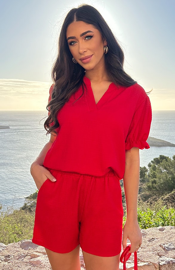 Smocked Short Sevilla Red 2.0 – shoparchief, foto 2