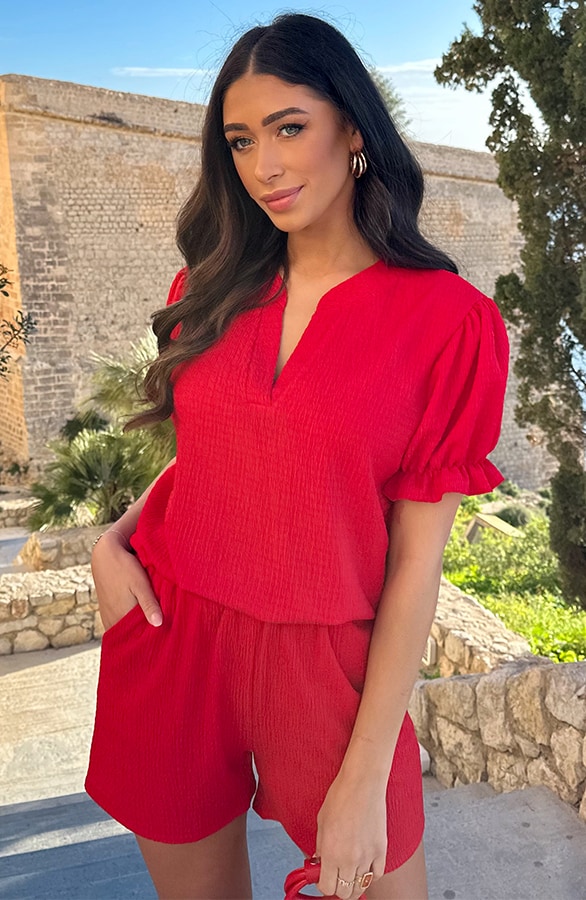 Smocked Top Sevilla Red 2.0 – shoparchief, foto 2