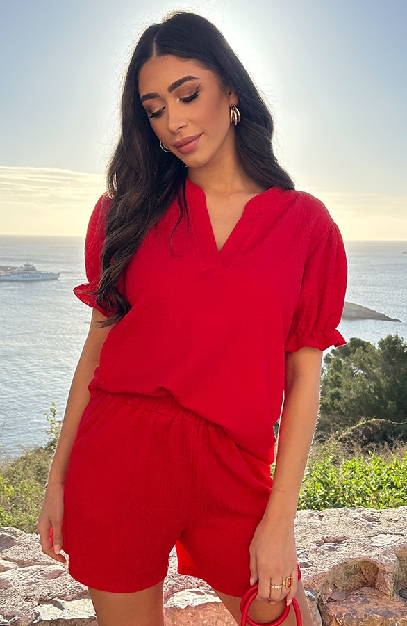 Smocked Top Sevilla Red 2.0 – shoparchief, foto 4