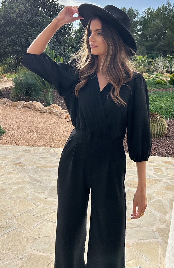 Timeless V-Hals Jumpsuit Zwart – shoparchief
