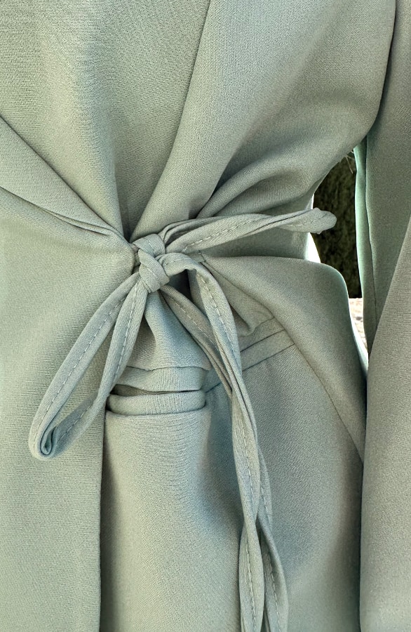 Wrap Blazer Puff Long Sleeve Mint – shoparchief, foto 5