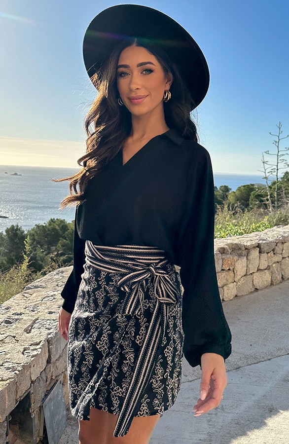 Wrap Skirt Lulu Zwart – shoparchief, foto 2