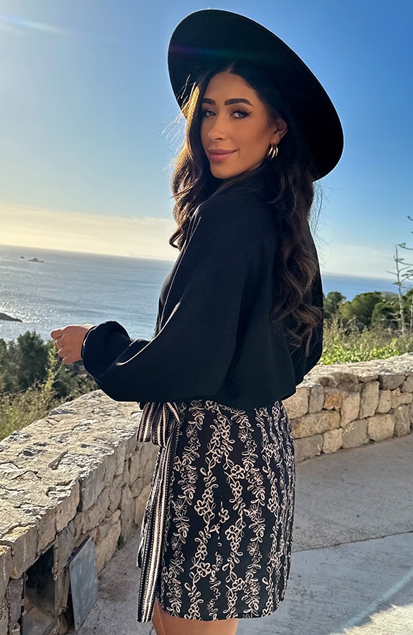 Wrap Skirt Lulu Zwart – shoparchief, foto 3