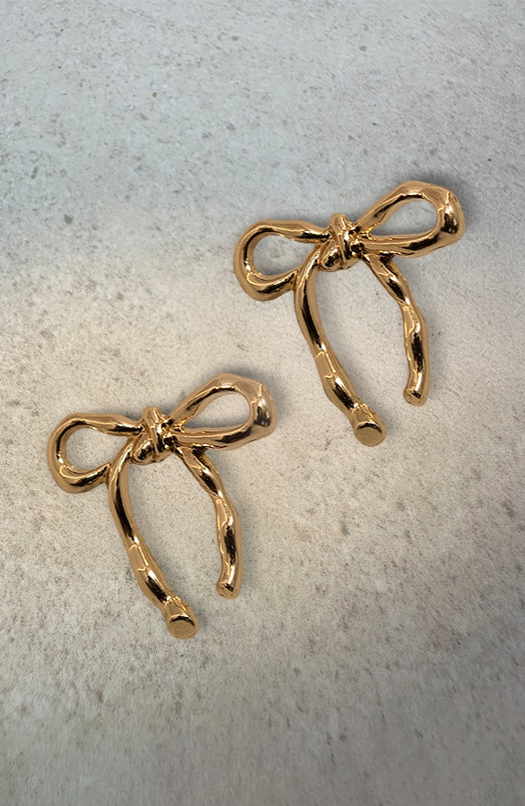 Bow Oorbellen Goud – shoparchief