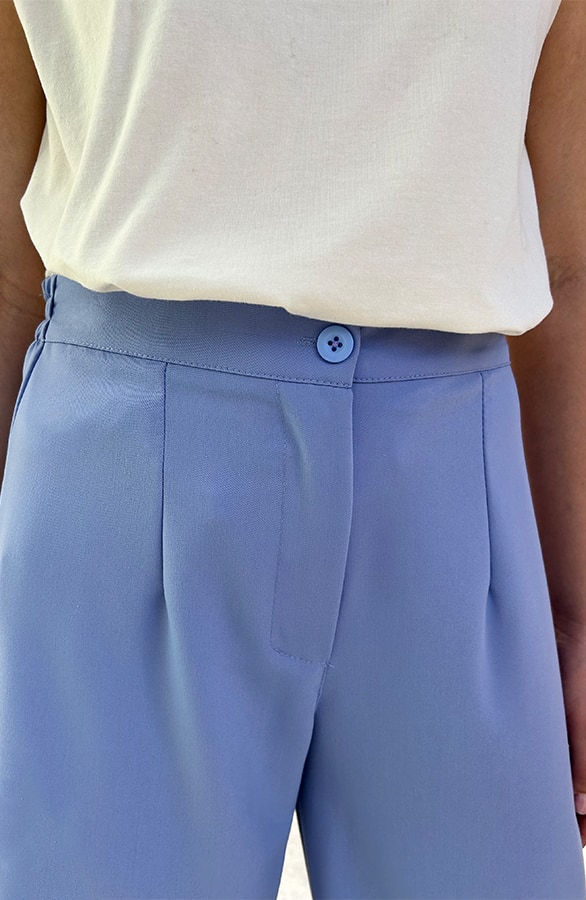 Detailed Pantalon Pastel Blauw – shoparchief, foto 4