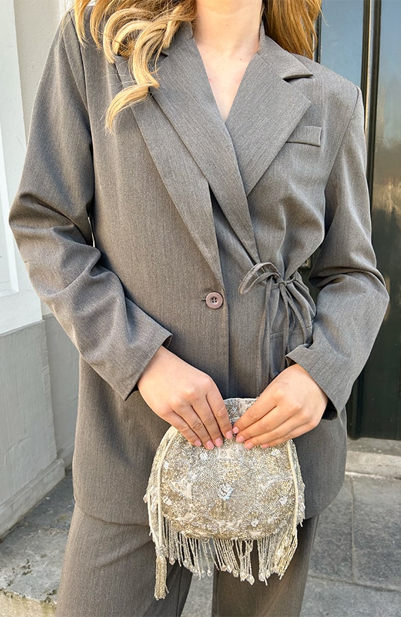 Detailed Strik Blazer Grijs – shoparchief, foto 9