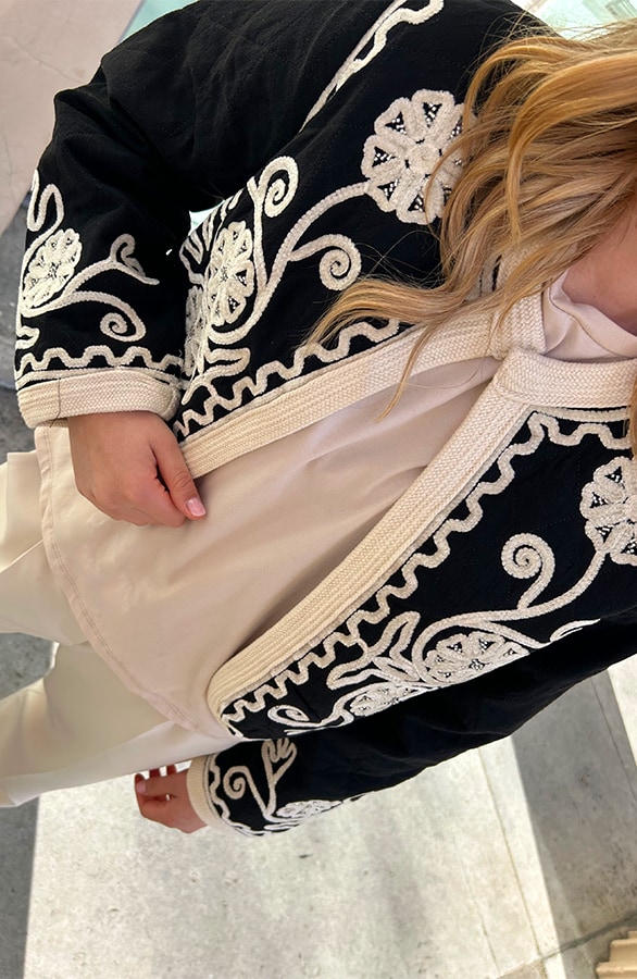 Embroidery Detailed Jacket Zwart – alle kleding, foto 11