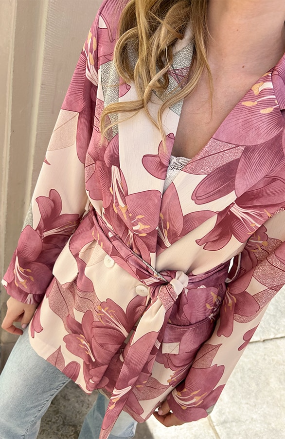 Luxury Botanic Blazer Dust Roze – shoparchief, foto 9