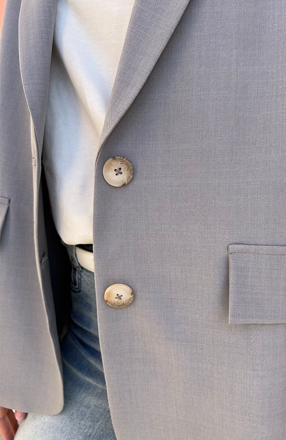 Oversized Blazer mit offenem Rücken Grau, Mäntel, Foto 5