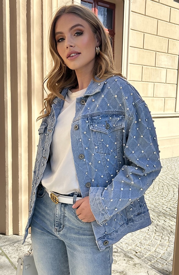 Strass Oversized Denim Jacket – shoparchief