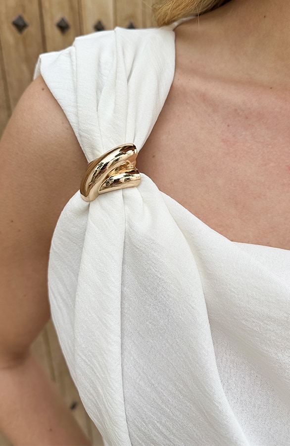 A Symmetric Top Detail Ecru – tops, foto 7