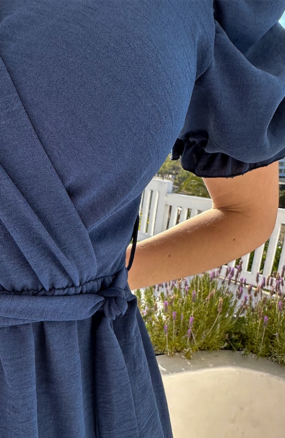 Amalfi Jurk Met Pofmouwen Night Blue – shoparchief, foto 8