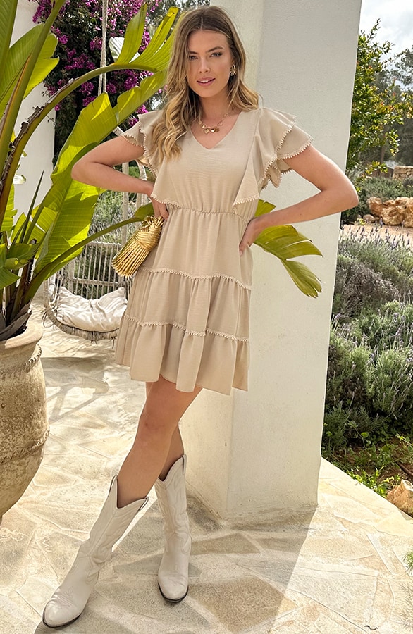 Cala Jondal Jurk Beige – jurken, foto 7