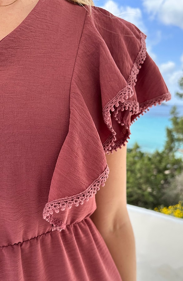 Cala Jondal Jurk Dust Roze – jurken, foto 7