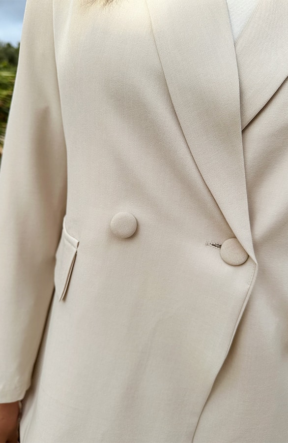 Casual Oversized Blazer Beige, Foto 5