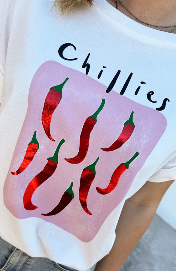 Chillies T-Shirt Ecru – shoparchief, foto 6