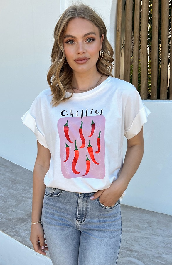 Chillies T-Shirt Ecru – shoparchief