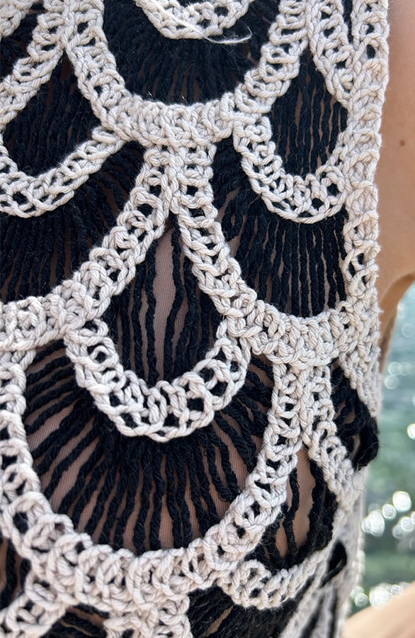Crochet Detailed Top Zwart Ecru – shoparchief, foto 6