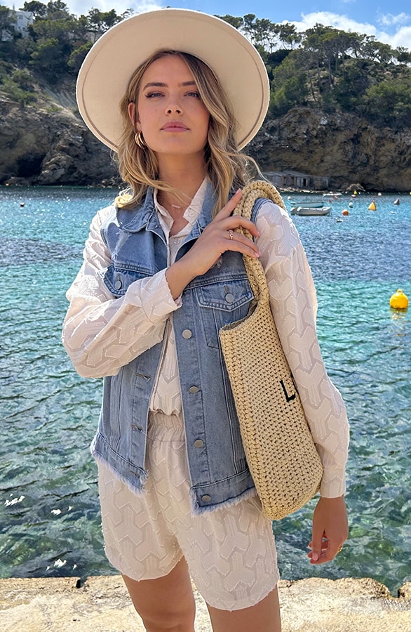 Denim Gilet Damaged, Westen, Foto 16