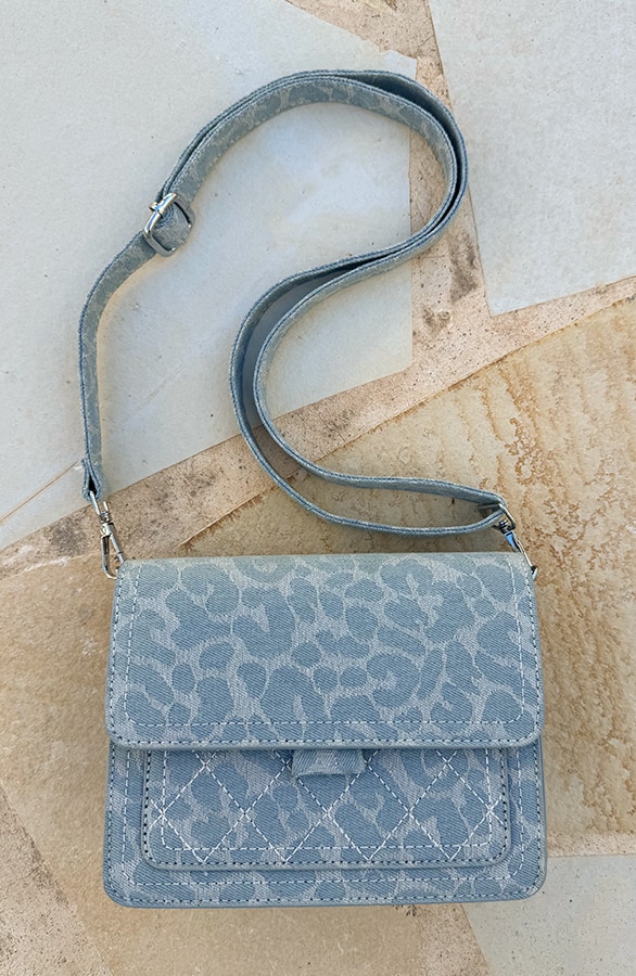 Denim Leopard Handtas – shoparchief