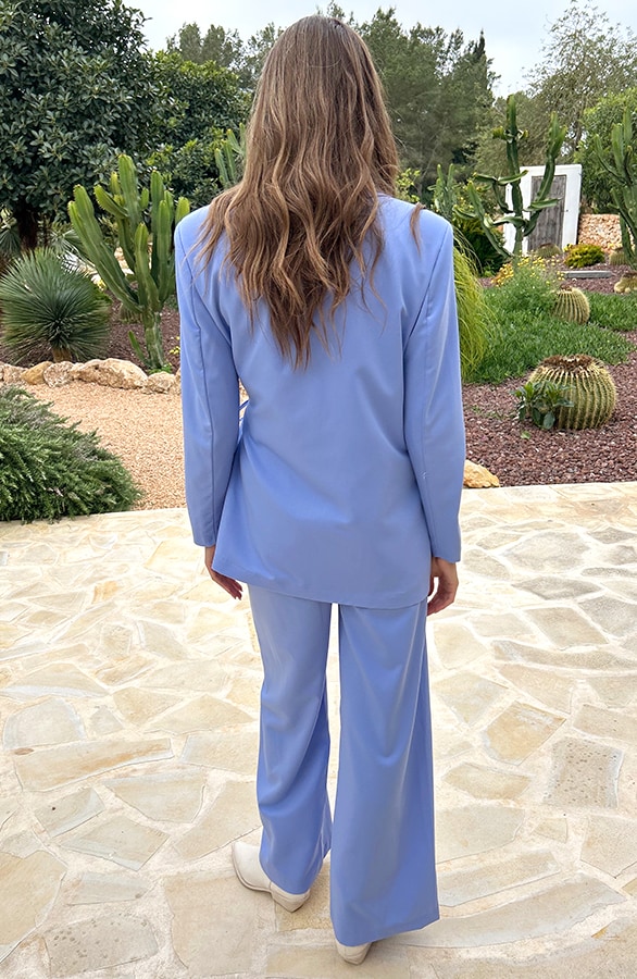 Detailed Strik Blazer Pastel Blauw – shoparchief, foto 4