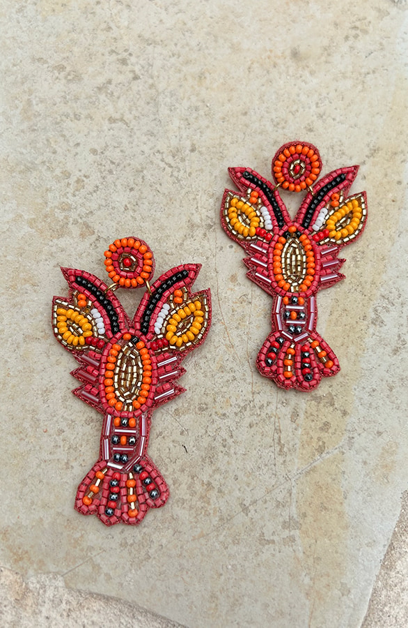 Handmade Lobster Beads Oorbellen – shoparchief