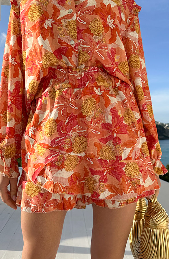Ruffle Skort Flower Oranje – shoparchief, foto 3