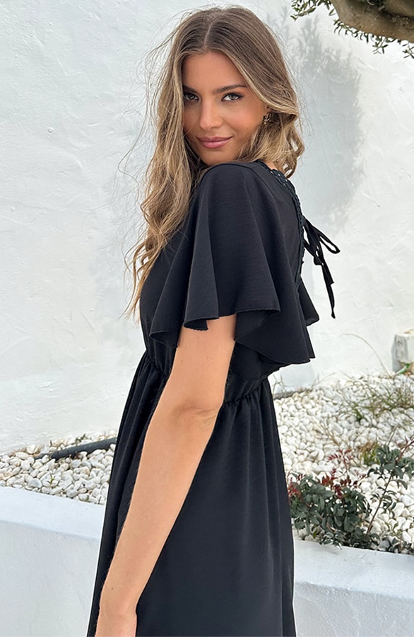 Lace Kleid Low Back Schwarz, Kleider, Foto 3