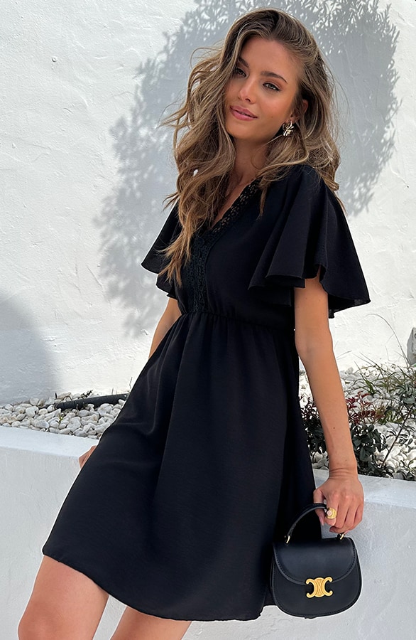 Lace Kleid Low Back Schwarz, Kleider, Foto 5