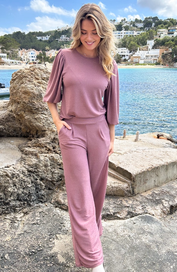 Limited Mila Pantalon Lurex Dust Pink – shoparchief, foto 5