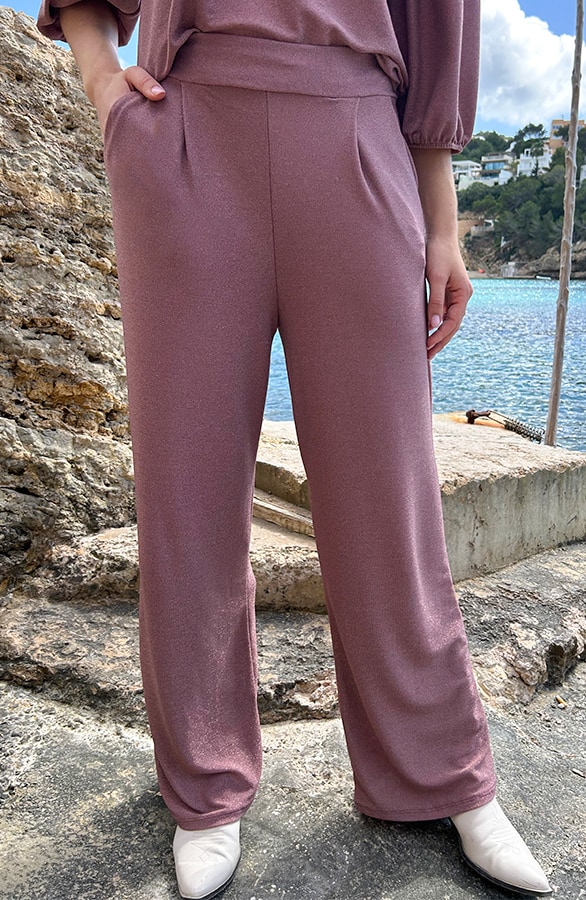 Limited Mila Pantalon Lurex Dust Pink – shoparchief