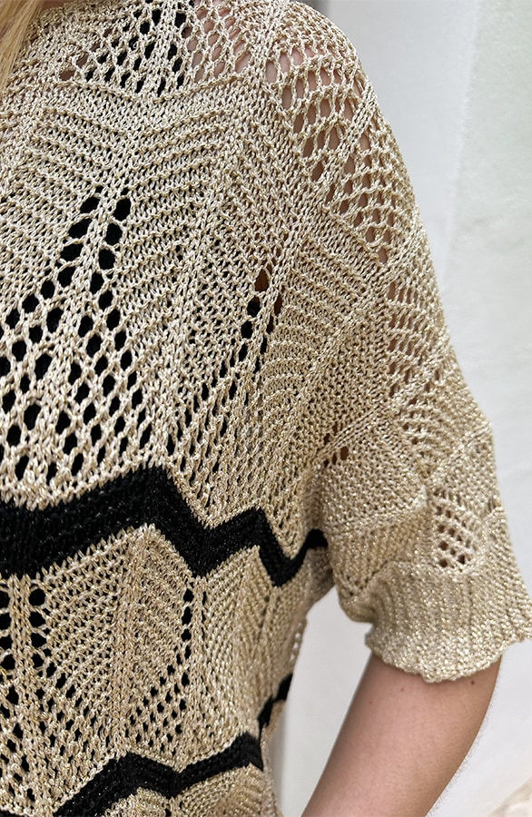 Lurex Top Gehaakt Beige – shoparchief, foto 7