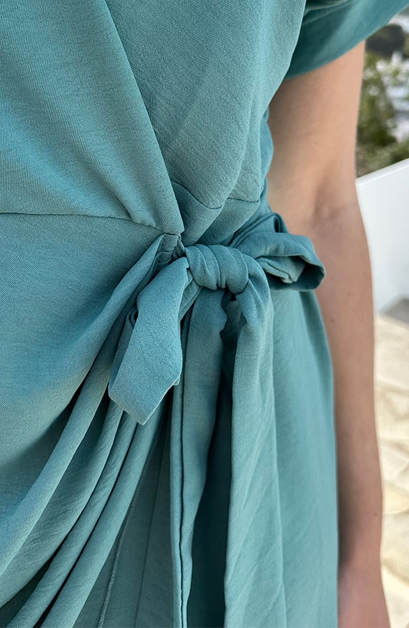 Miami Wrap Jurk Mint – shoparchief, foto 9