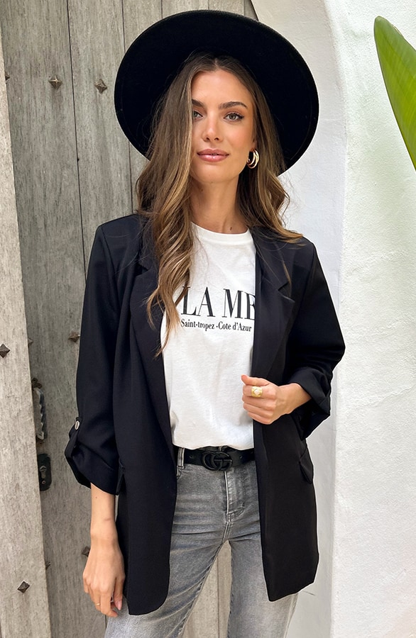 Oversized Blazer Limited Zwart – shoparchief, foto 3