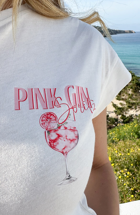 Pink Gin T-shirt Wit – t-shirts, foto 2