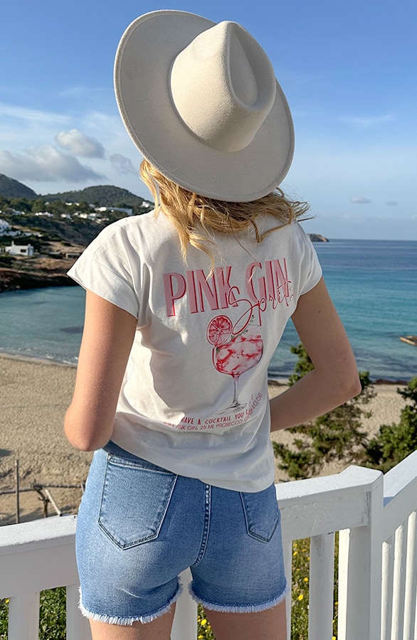 Pink Gin T-shirt Wit – t-shirts