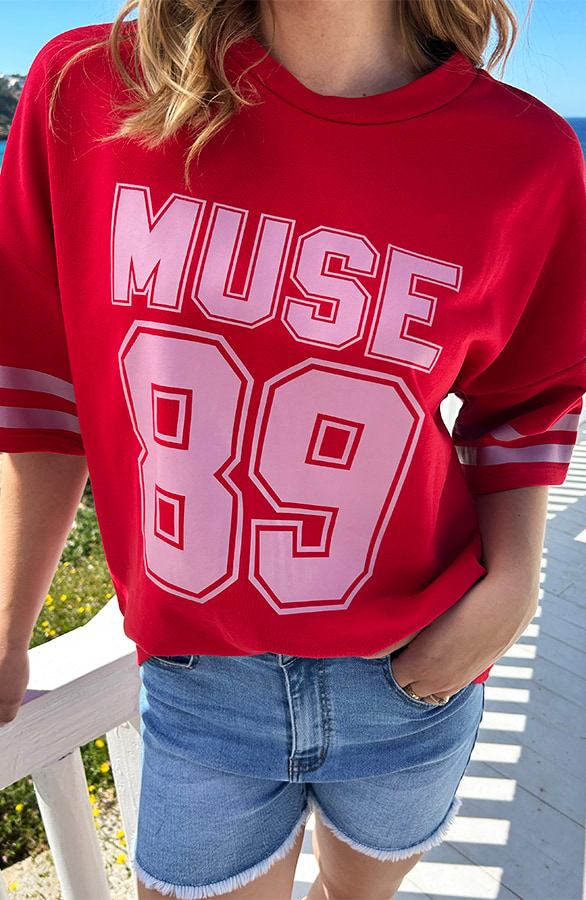 T-shirt With Muse 89 Rood – shoparchief, foto 4
