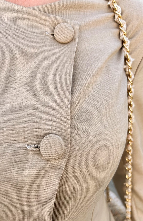 Ultimate Muse Button Blazer Dark Beige – shoparchief, foto 4